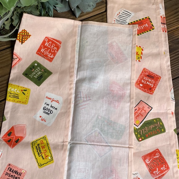 Anthropologie Letters to Santa Dish Towel Bundle - Set of Two Dish Towels - Picture 10 of 16